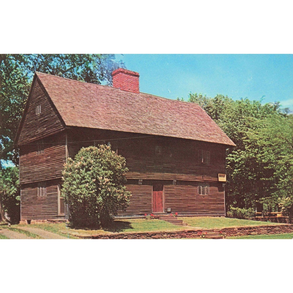 Vintage Buttolph-Williams House Postcard Wethersfield CT 1692 Historic Home 1960 - Picture 1 of 2